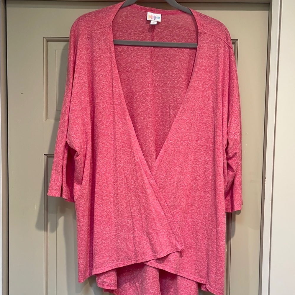 Women's Pink Open-Front Sweater size medium